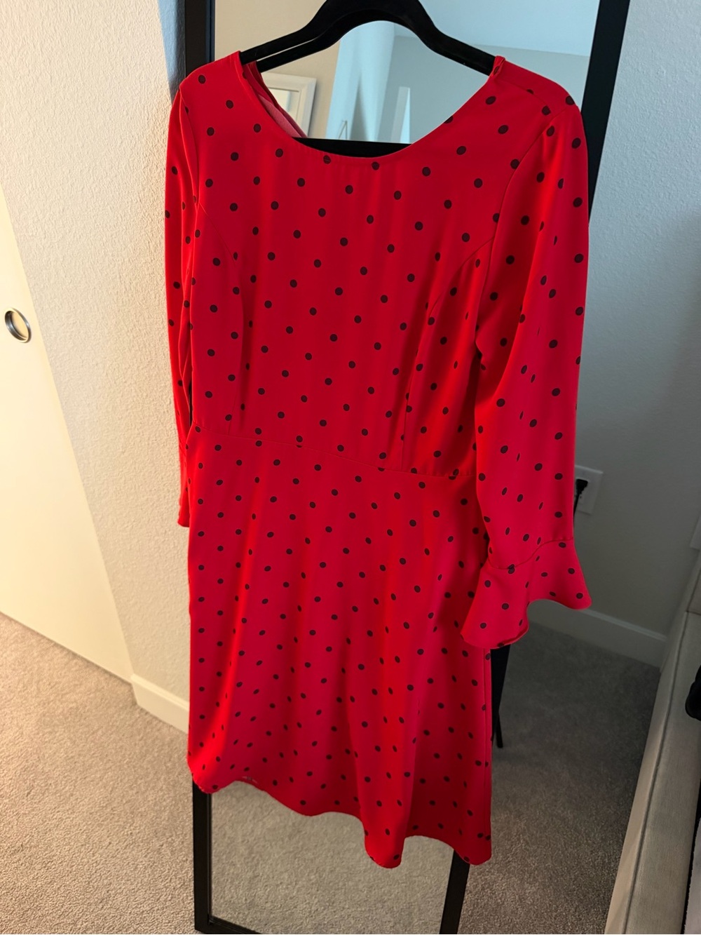 Old Navy Red Dress with Black Polka Dots